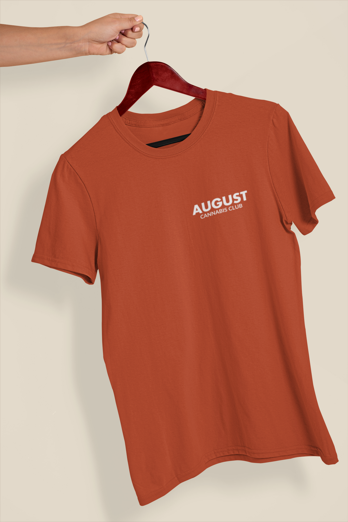 August Cannabis Club Core Tee Burnt Orange