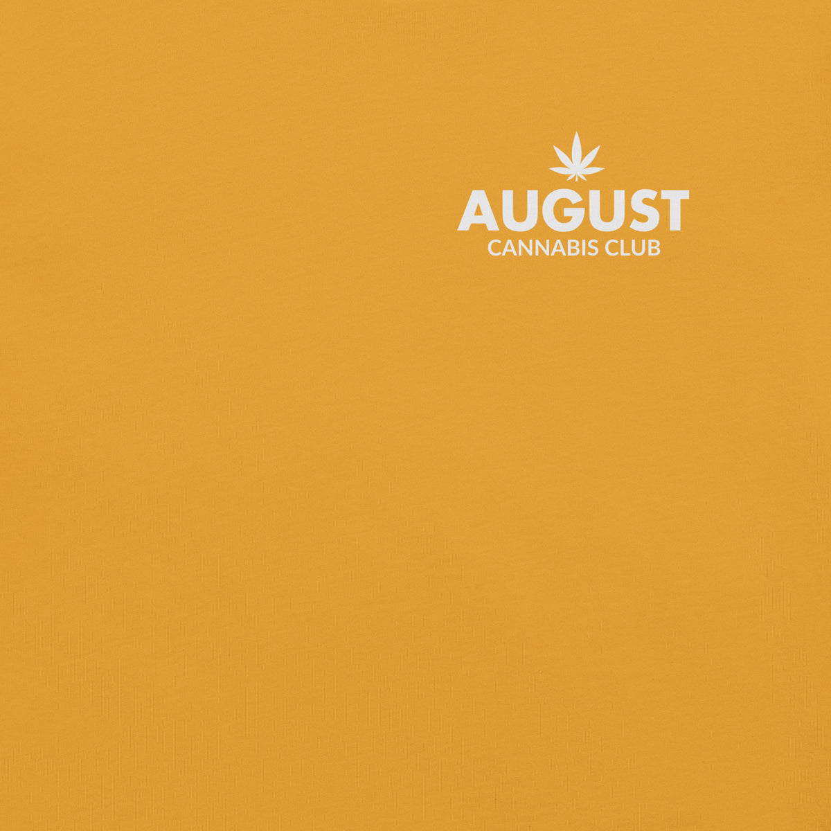 August Cannabis Club Core Tee Yellow Logo