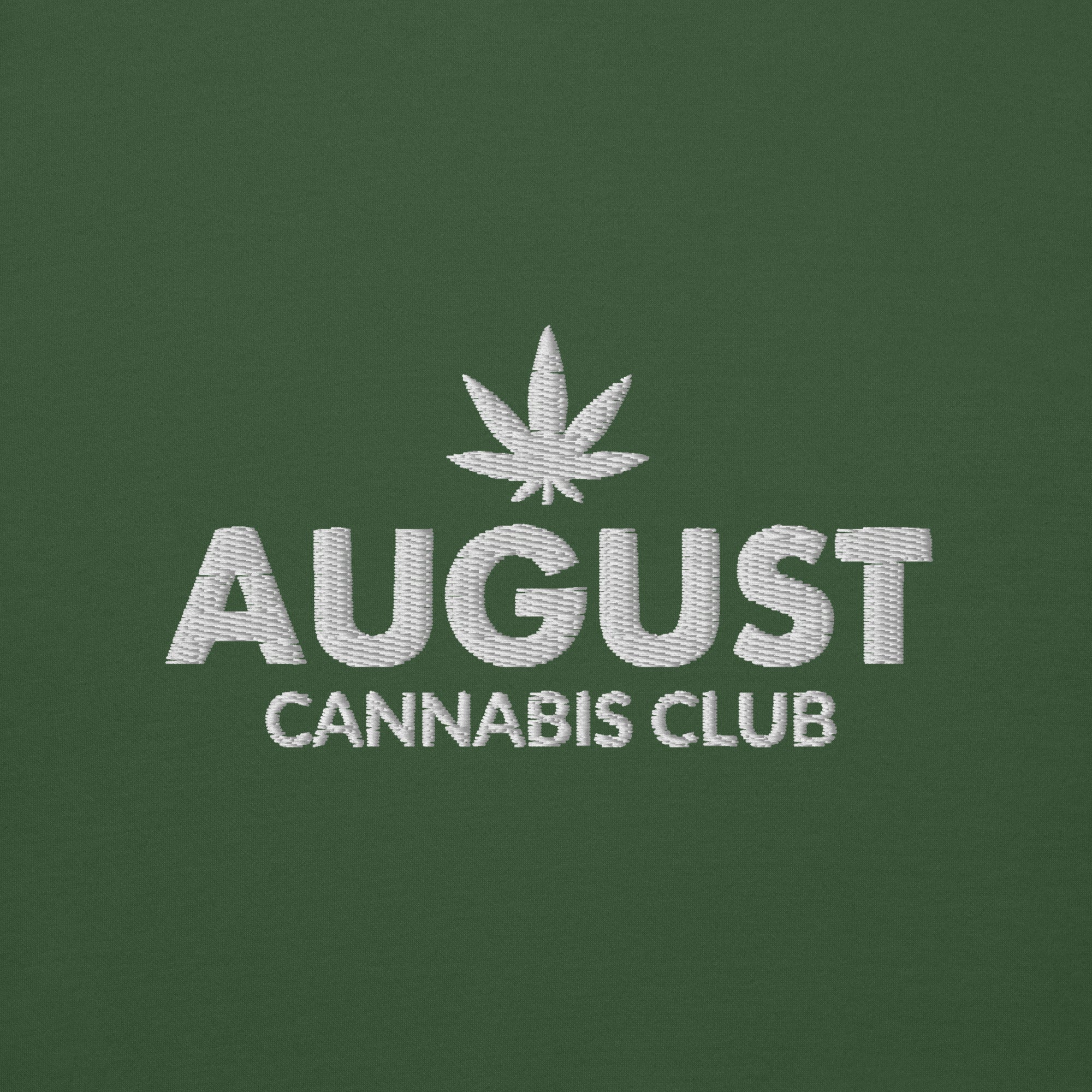 August Cannabis Club Woman Crewneck Green Logo