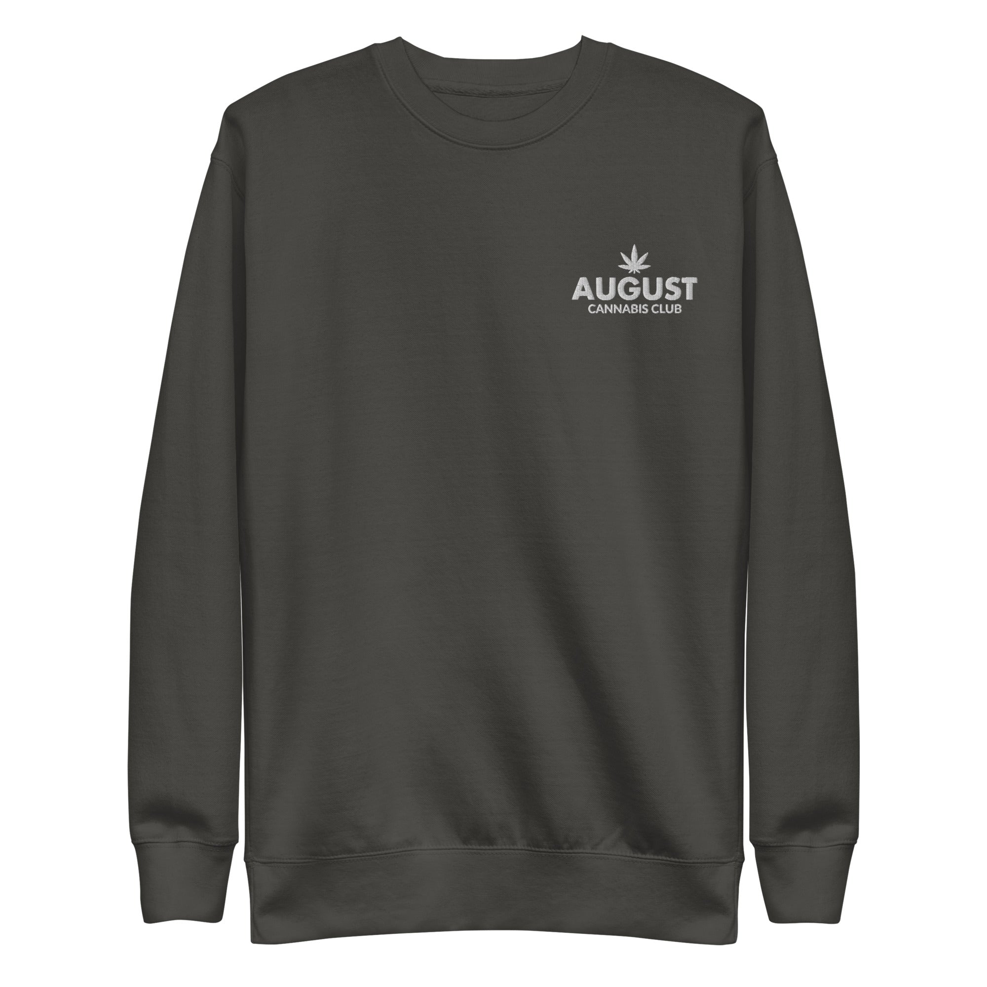 August Cannabis Club Woman Crewneck Grey