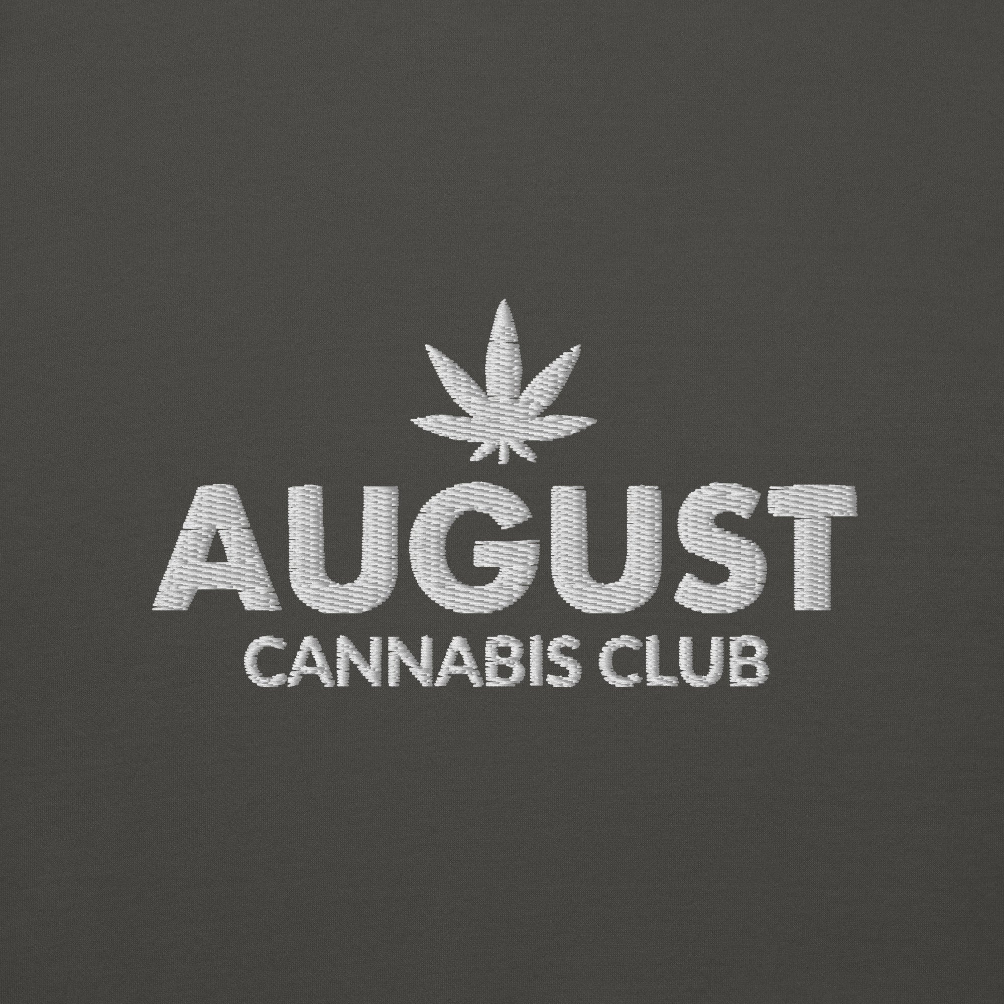 August Cannabis Club Woman Crewneck Grey Logo