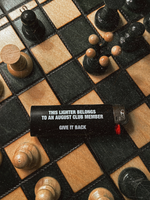 BIC Lighter on chess board | August Cannabis Club