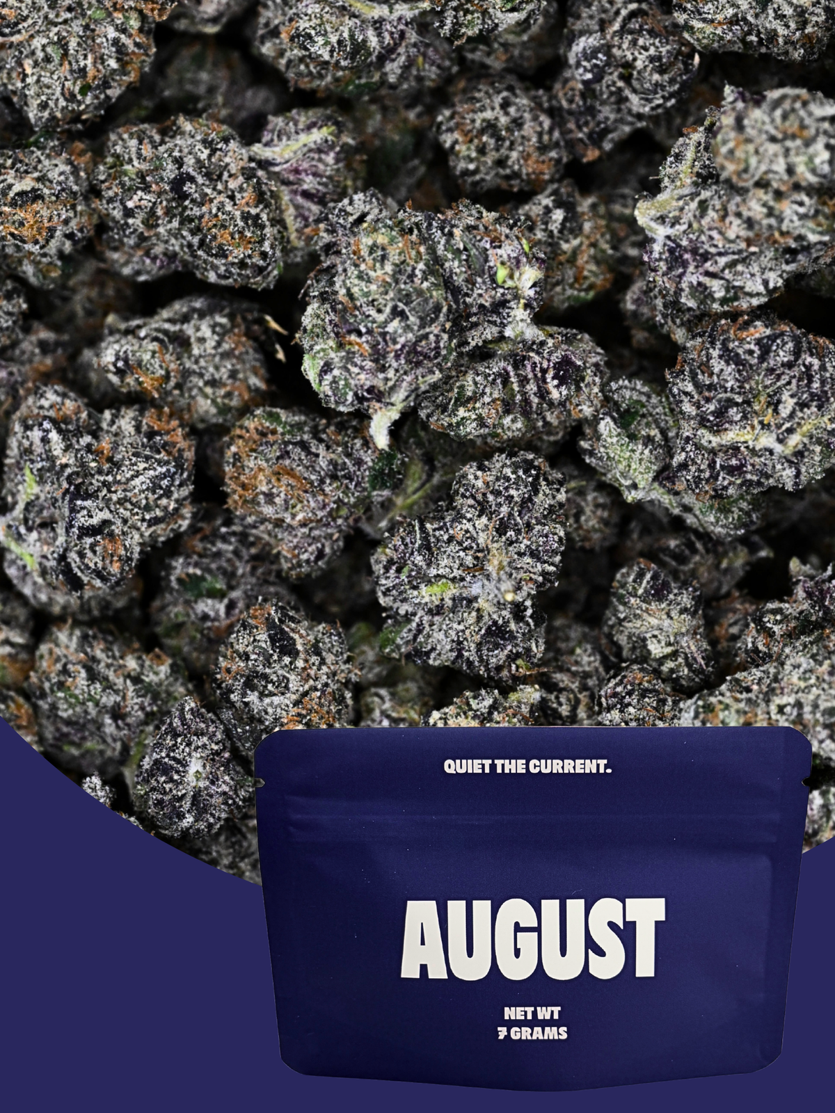 Black Bow Indoor Exotic Smalls Indica THCa flower pouch with discreet branded packaging | August Cannabis Club