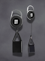 Black lighter leash on grey background | August Cannabis Club