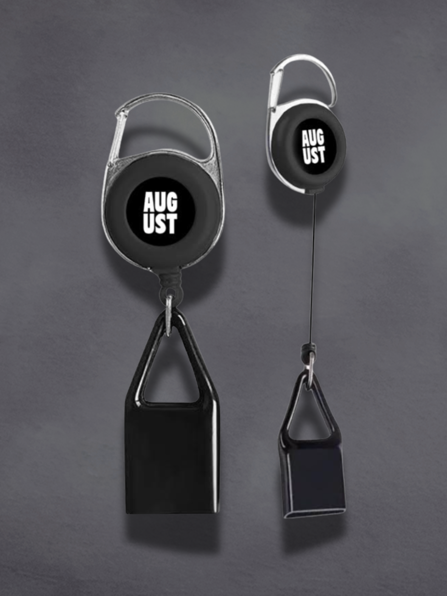 Black lighter leash on grey background | August Cannabis Club