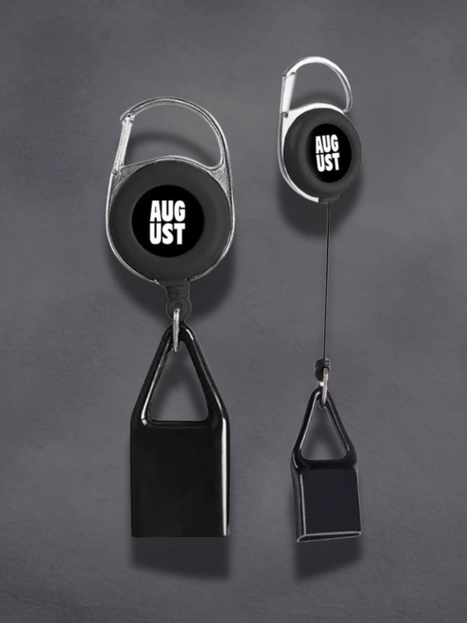 Black lighter leash on grey background | August Cannabis Club