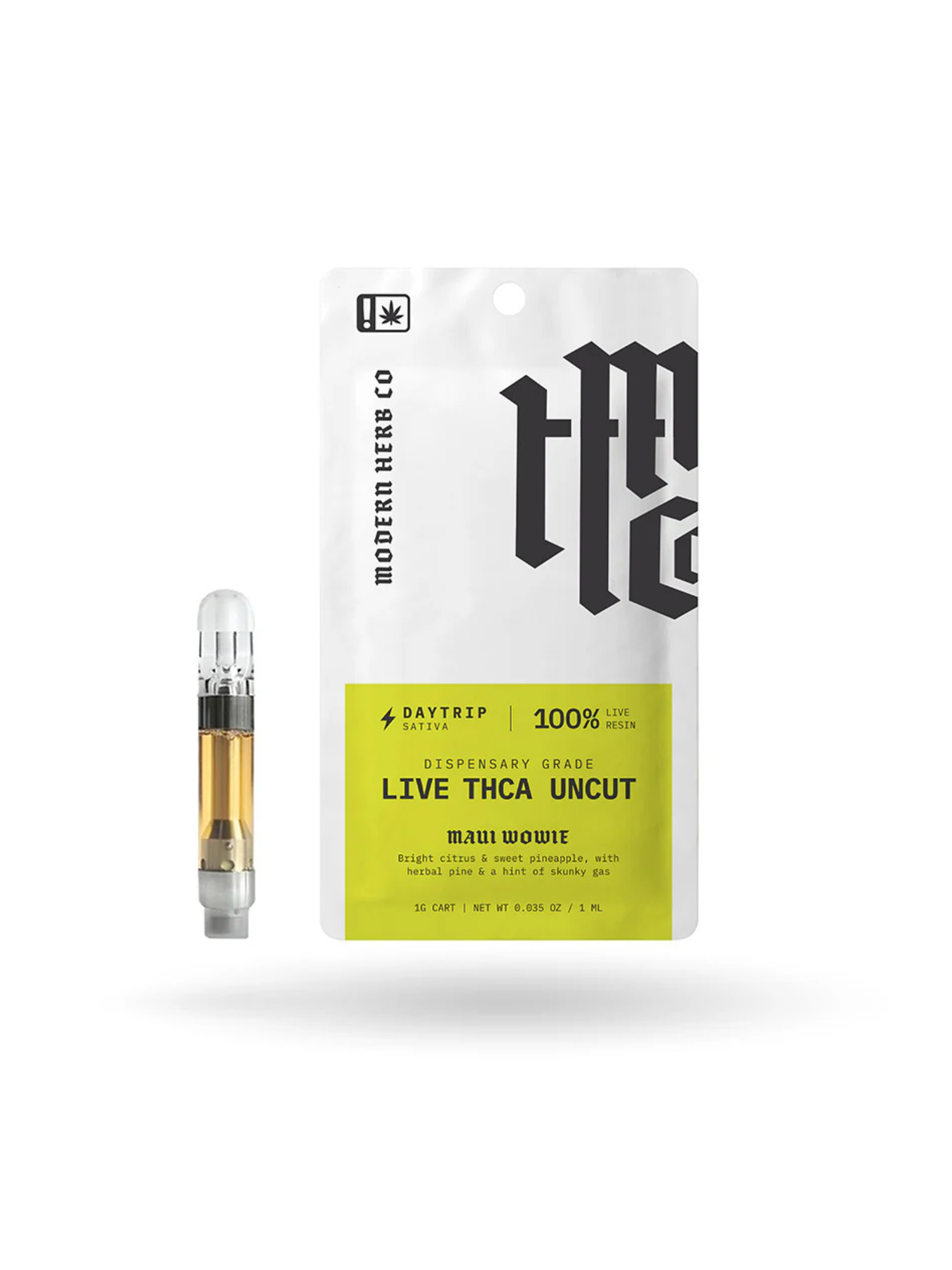 Maui Wowie August Cannabis Club Uncut Live Resin Vape Cartridge