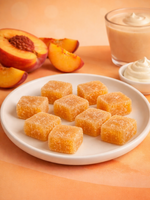 August Cannabis Club Hash Rosin Gummies Peaches and Cream THCa gummies in assorted flavors displayed in branded product packaging | August Cannabis Club