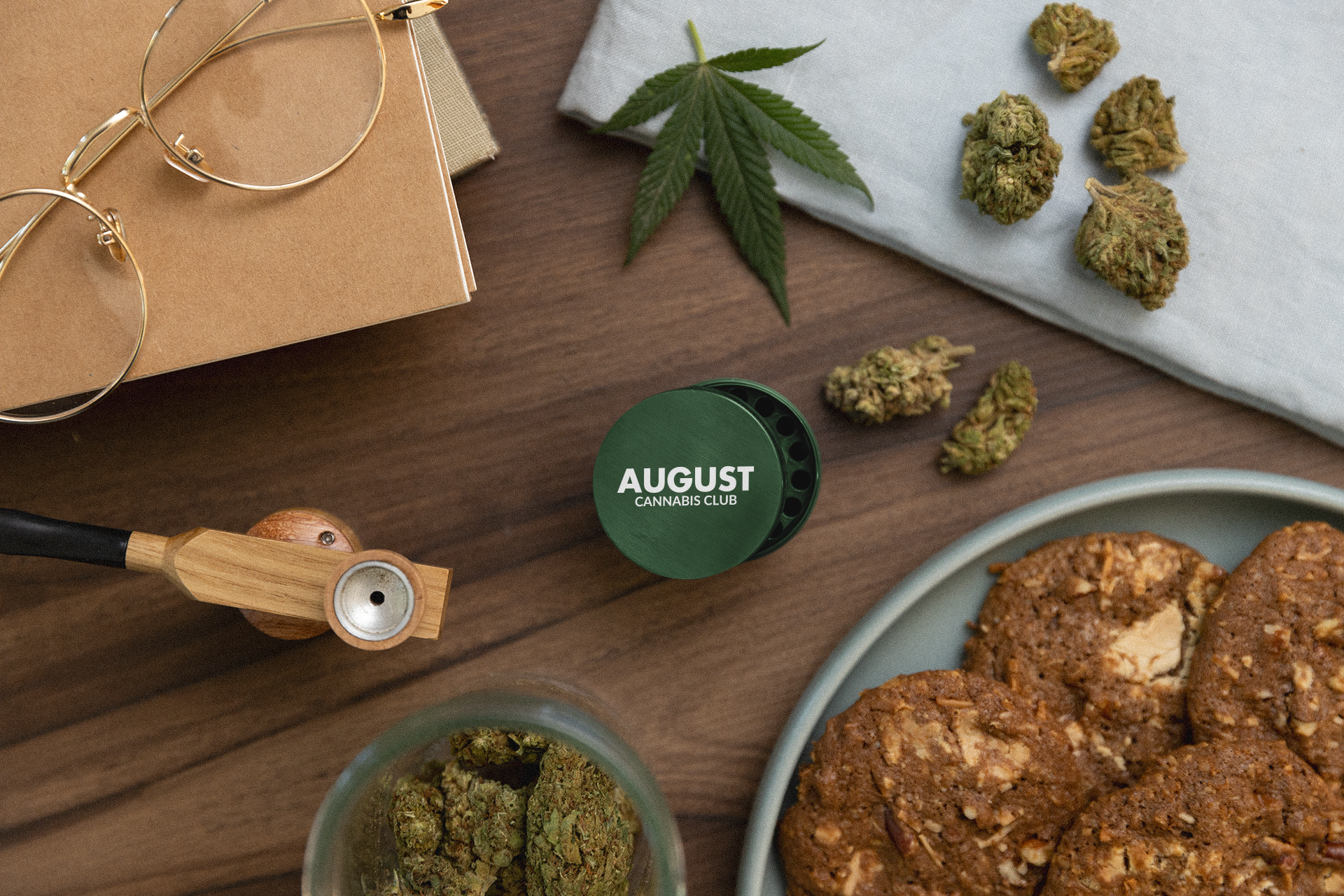 The August Cannabis Club Elite Grinder Glasses